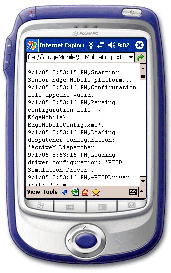 Sensor Edge Mobile Log file